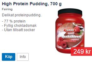 Pudding med hög proteinhalt
